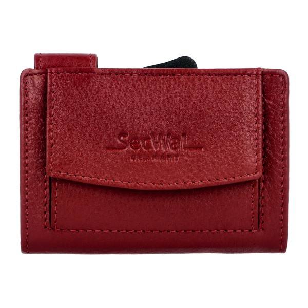 SecWal Kartenetui mit Münzfach Druckknopf Geldbörse aus Leder Top Angebot
