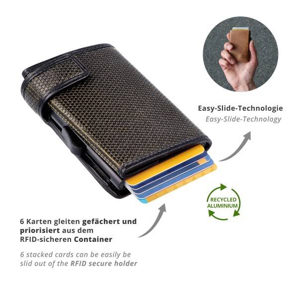 SecWal Kartenetui mit Münzfach Druckknopf Geldbörse aus Leder JETZT KAUFEN