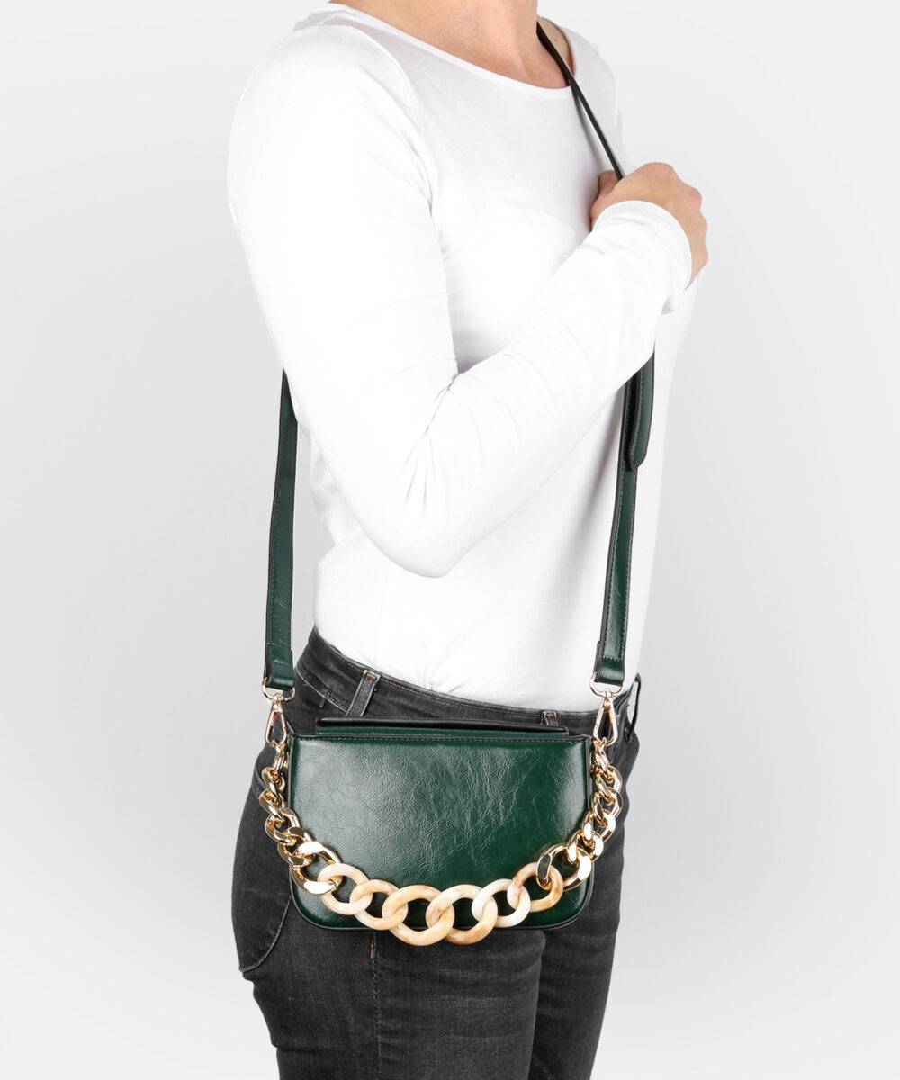 Seidenfelt Sokna Shoulderbag with chain Vierteljährliche Förderung