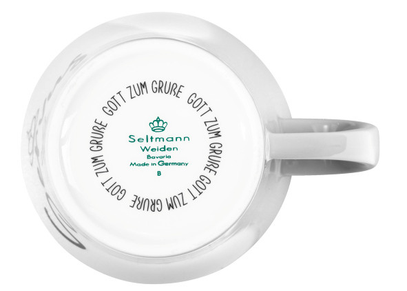 ﻿Seltmann Weiden Diva Becher mit Henkel 0,40 l Servus Bayernbecher Sonderangebot