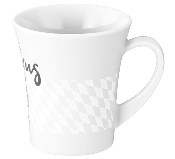 ﻿Seltmann Weiden Diva Becher mit Henkel 0,40 l Servus Bayernbecher Sonderangebot
