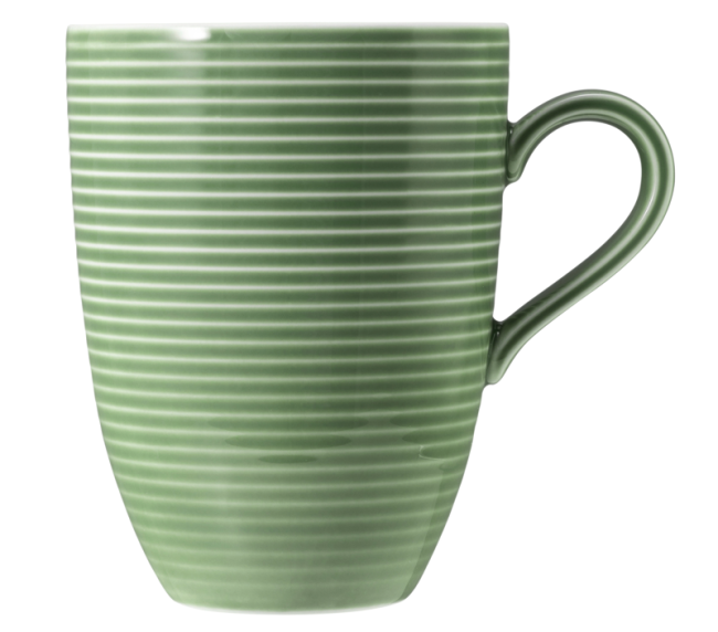 Seltmann Weiden Beat Becher mit Henkel 0,35 l mit Relief Color Glaze Salbeigrün