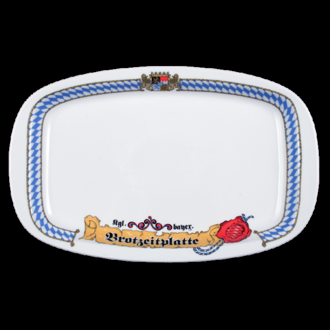 Seltmann Weiden 1/2 Dick Platte oval "Brotzeitplatte" 33 cm Bayern