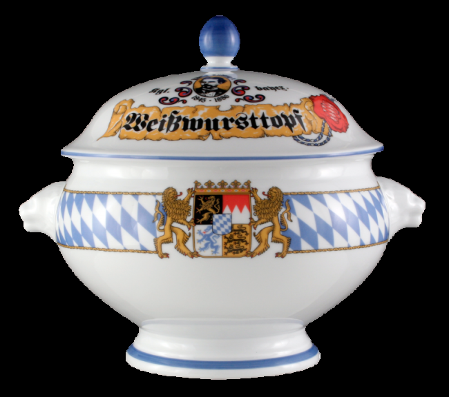 Seltmann Weiden Compact Terrine Löwenkopf mit Deckel "Weißwursttopf" 3,00 l Bayern