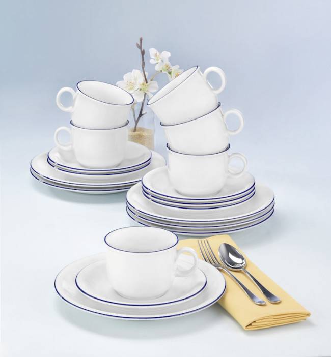Seltmann Weiden Compact Kaffeeservice 18-teilig Blaurand Super Rabatt