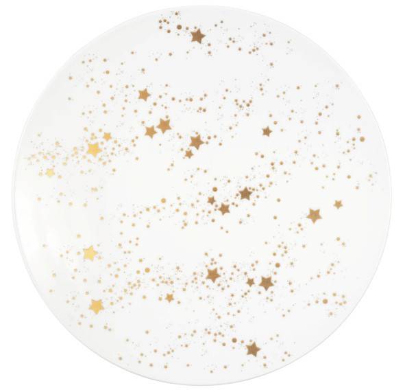 Seltmann Weiden Liberty Speiseteller rund 27,5 cm Golden Stars
